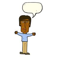 cartoon angry man with speech bubble N42