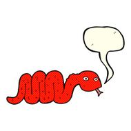 funny cartoon snake with speech bubble N14
