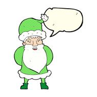cartoon santa claus with speech bubble N103