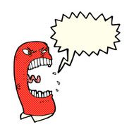 cartoon furious man shouting with speech bubble N6
