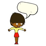cartoon woman panicking with speech bubble N6