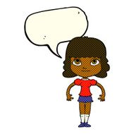 cartoon girl with speech bubble N12