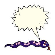 cartoon hissing snake with speech bubble N15