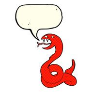 cartoon hissing snake with speech bubble N16