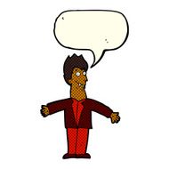 cartoon vampire man with speech bubble N66