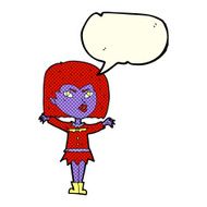 cartoon vampire girl with speech bubble N118