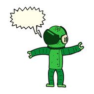 cartoon astronaut with speech bubble N64