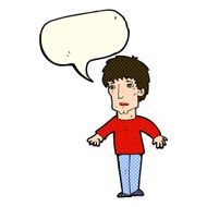 cartoon surprised man with speech bubble N69