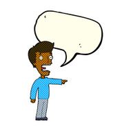 cartoon terrified man with speech bubble N116