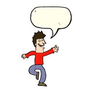 cartoon happy man with speech bubble N231