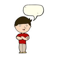 cartoon happy man with speech bubble N233