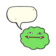 cartoon vampire cloud with speech bubble N3