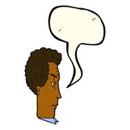 cartoon annoyed man with speech bubble N43