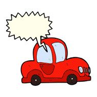 cartoon car with speech bubble N18