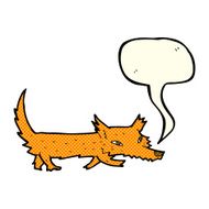 cartoon little fox with speech bubble N21