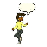 cartoon woman waving with speech bubble N179