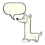 funny cartoon dog with speech bubble N8
