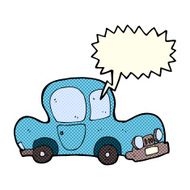 cartoon car with speech bubble N19
