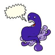cartoon halloween ghost in bottle with speech bubble N9