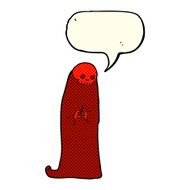 cartoon halloween ghoul with speech bubble N5