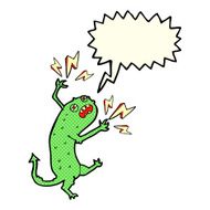 cartoon little monster with speech bubble N17