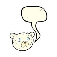 cartoon polar bear with speech bubble N42