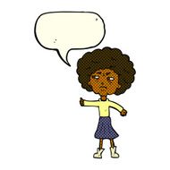 cartoon annoyed old woman with speech bubble N11