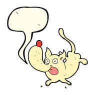 cartoon funny dog with speech bubble N4