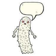 cartoon spooky ghost with speech bubble N25
