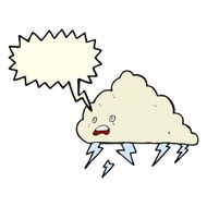 cartoon thundercloud with speech bubble N5