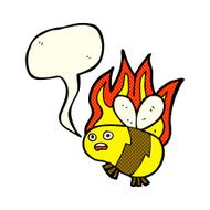 cartoon bee with speech bubble N18