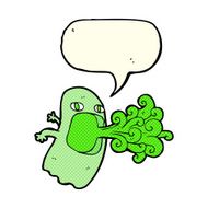 funny cartoon ghost with speech bubble N52