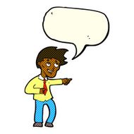 cartoon funny office man pointing with speech bubble N6