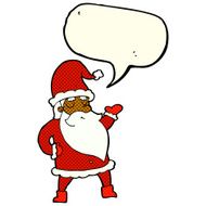cartoon santa claus with speech bubble N104