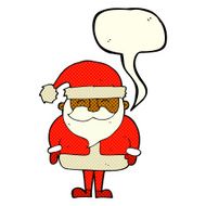 cartoon santa claus with speech bubble N105