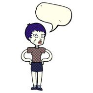 cartoon halloween girl with speech bubble N11