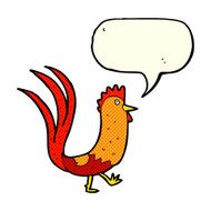 cartoon cockerel with speech bubble N16