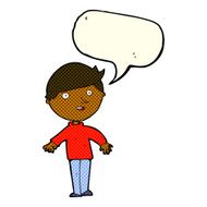 cartoon happy man with speech bubble N237