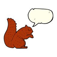 cartoon squirrel with speech bubble N6