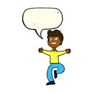 cartoon excited boy with speech bubble N79