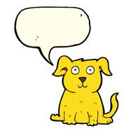 cartoon happy dog with speech bubble N42