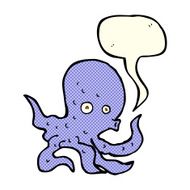 cartoon octopus with speech bubble N16