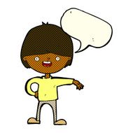 cartoon happy man with speech bubble N238