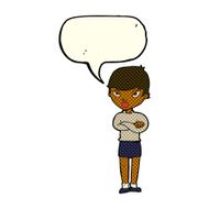 cartoon annoyed woman with speech bubble N102