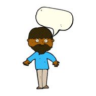 cartoon happy man with speech bubble N239