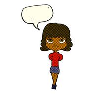 cartoon happy girl with speech bubble N47
