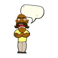 cartoon angry man with speech bubble N45