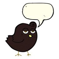 cartoon bird with speech bubble N167