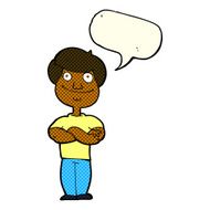 cartoon happy man with speech bubble N241