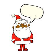cartoon santa claus with speech bubble N106